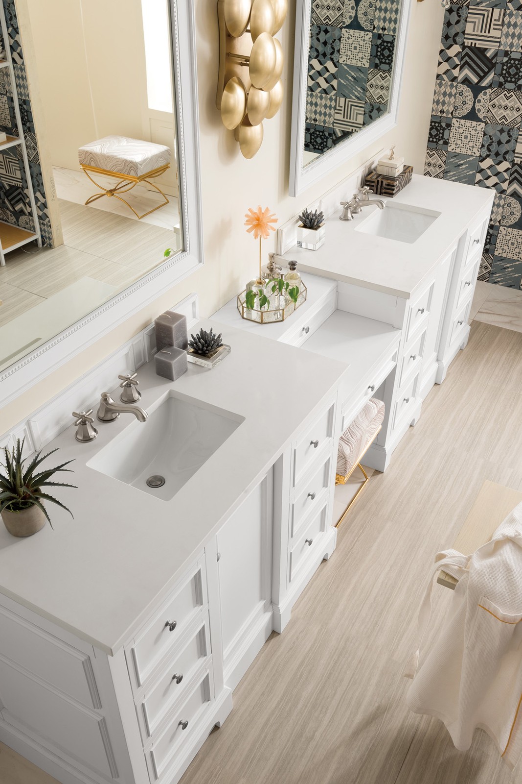 James Martin Vanities 825-V118-DU-WZ De Soto 118″ – White