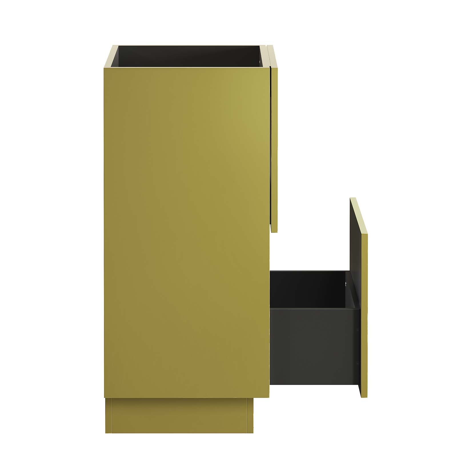 Modway Quantum Modern 18″ Bathroom Vanity in Gold – Sink Basin Not Included