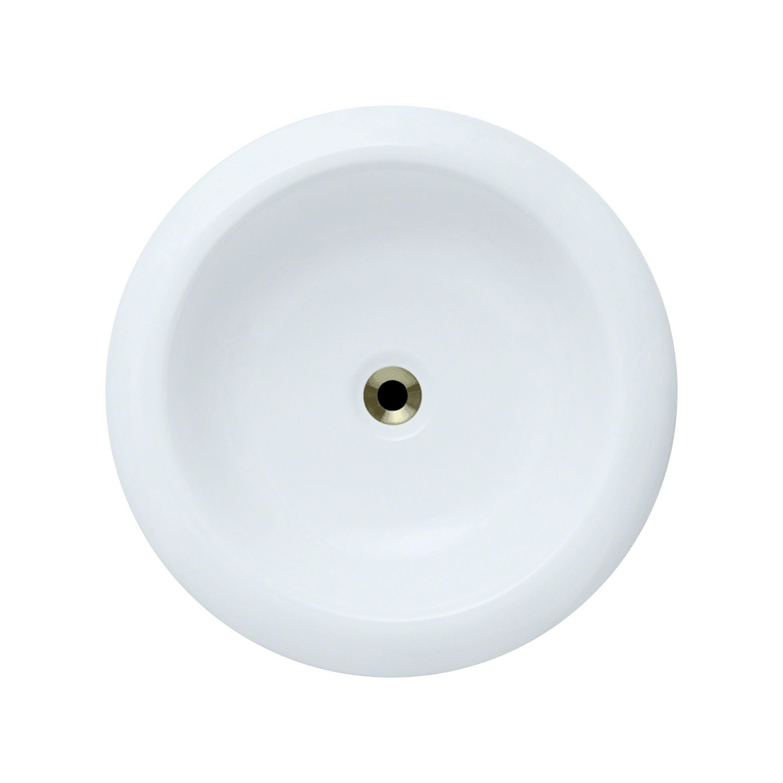 Rok Halo Round Shaped Vessel Bathroom Sink, 18-1/2″ Diameter, White Porcelain
