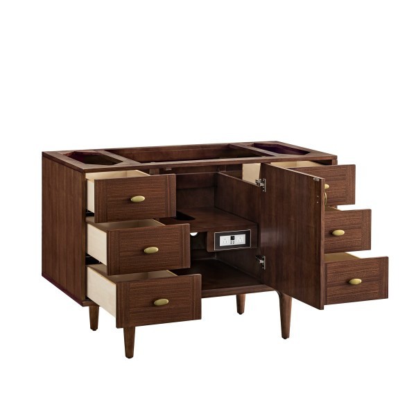 48″ James Martin Amberly 670-V48-WLT-3WZ Vanity Cabinet 3 CM White Zeus Top