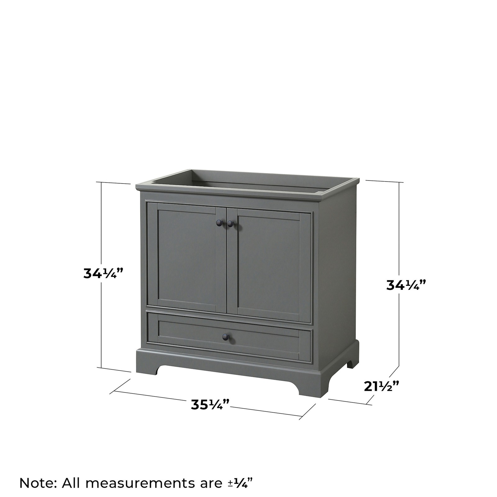 Wyndham Collection WCS202036SCXSXXM24 Deborah 35-1/4″ – White / Brushed Gold