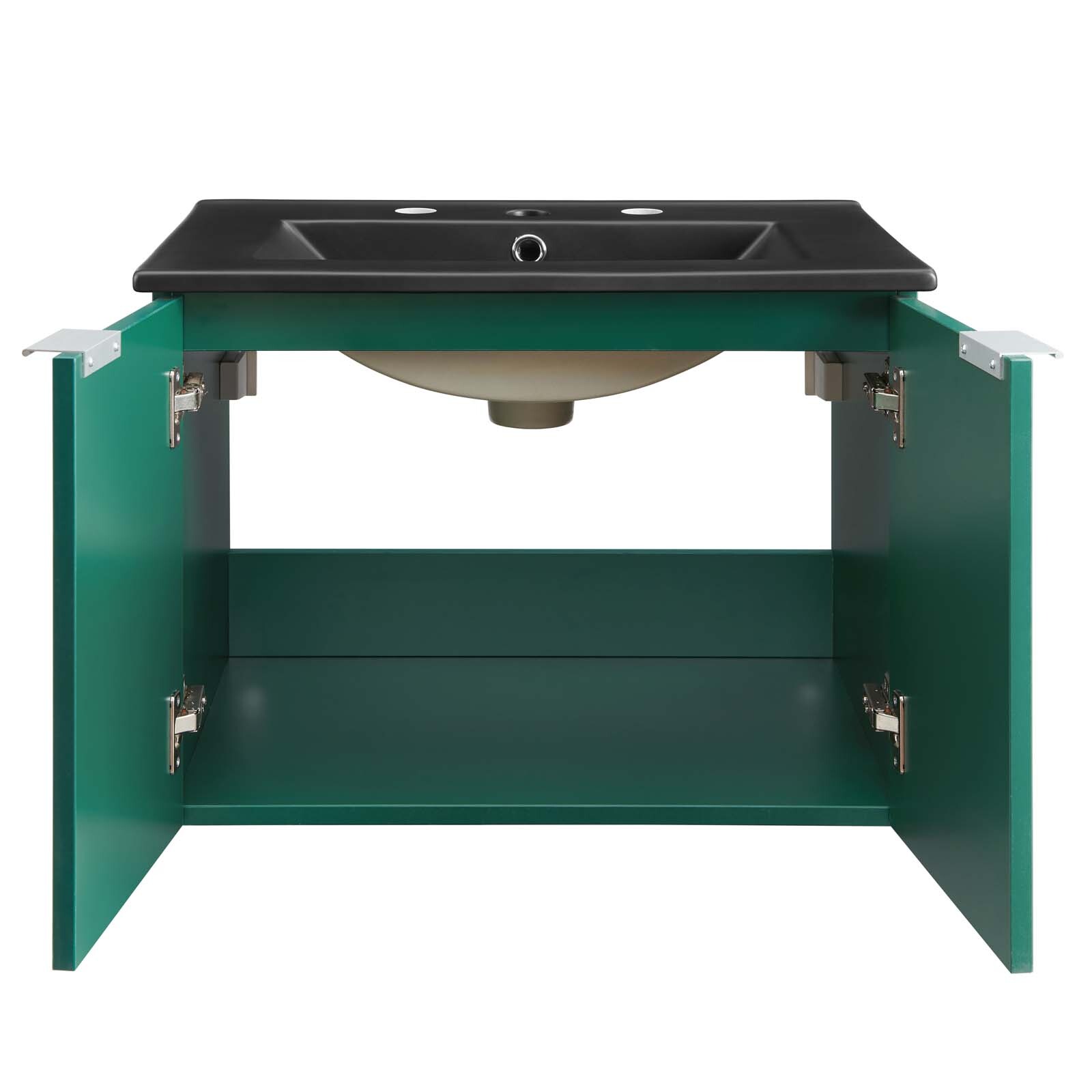Modway Maybelle 24″ Wall-Mount Bathroom Vanity In Green Black