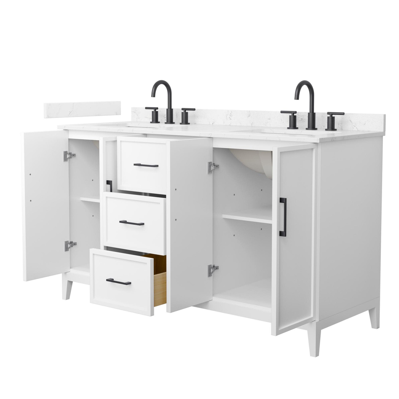 Wyndham Collection WCH717160D-VCA3-US3MXX Elan 60″ – White Oak / White Cultured