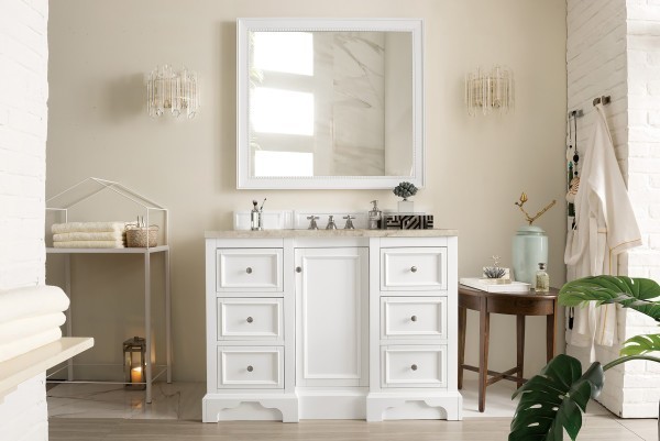 48″ James Martin De Soto 825-V48-BW-3TJR Vanity Cabinet Tajnar Eclos Top