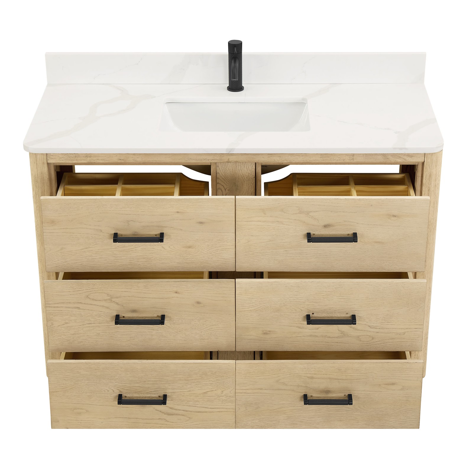 Miseno MV-NM-706548 Porto 48″ – Aged Natural Oak / Fish Maw White