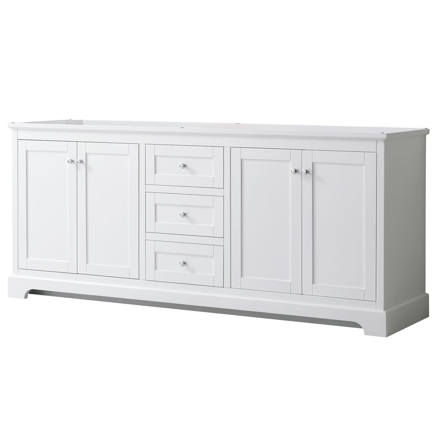 Wyndham Collection WCV232380DCXSXXMXX Avery 80″ Double – White / Polished Chrome