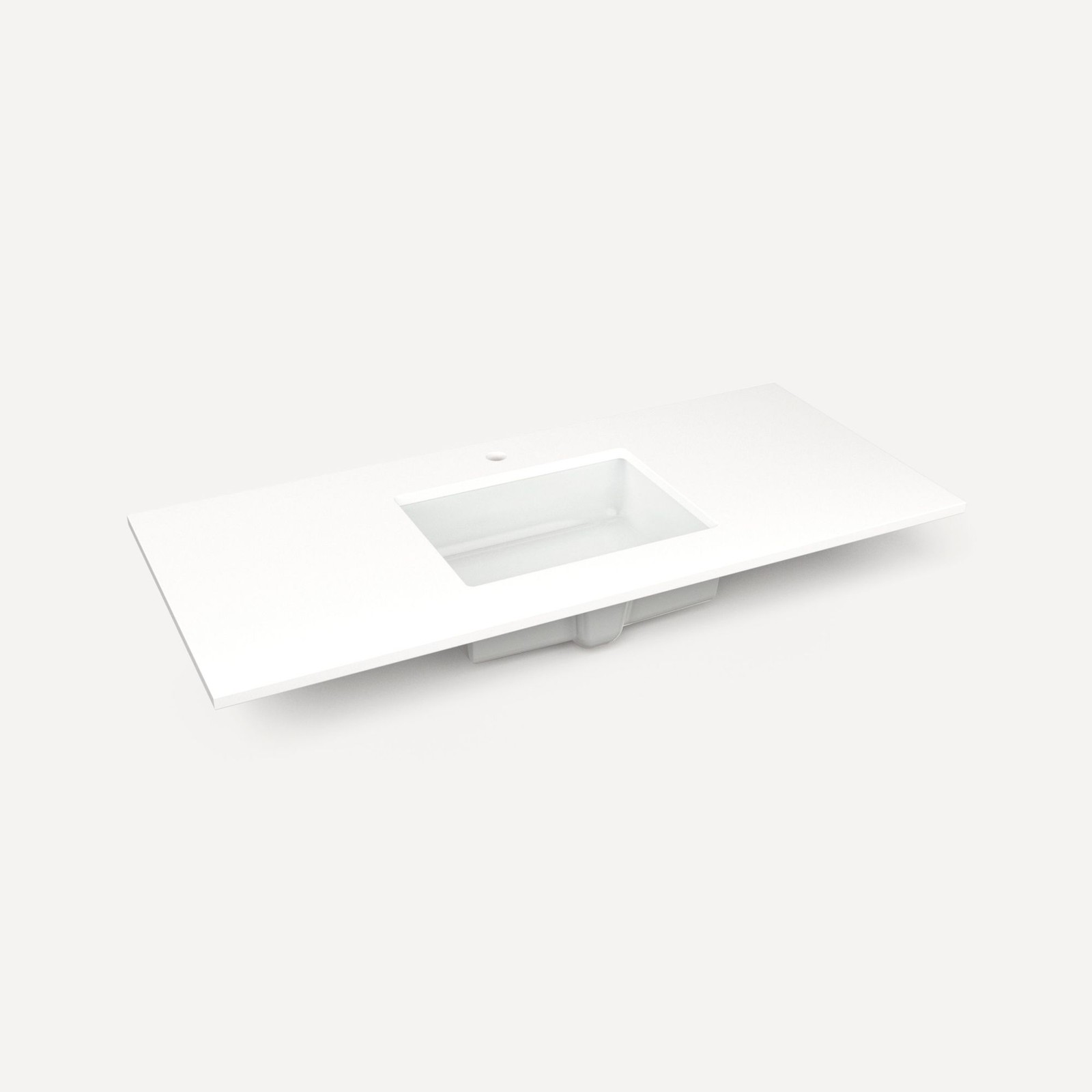 Robern TB49UCO-1 49″ Quartz Vanity Top for 1 Hole Faucet – Quartz White