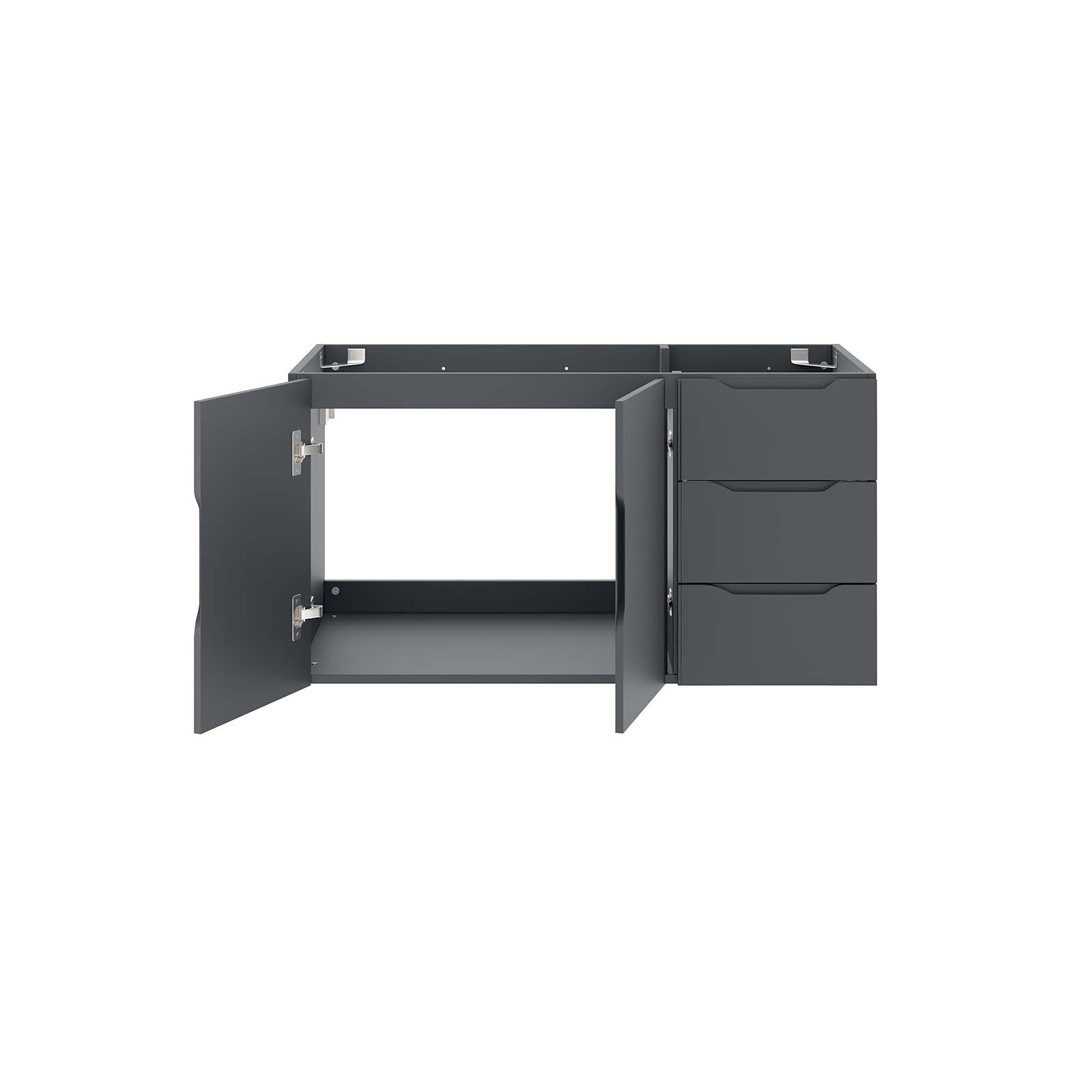 Modway Vitality 36″ Bathroom Vanity Cabinet (Sink Basin Not Included) in Gray