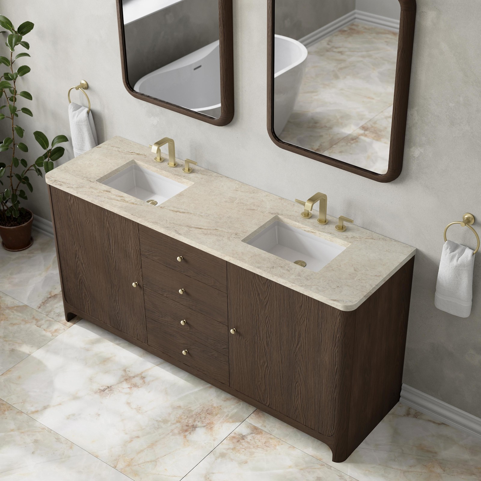 James Martin Vanities D125-V72-WTJR Gracyn 72″ – Coastal DriftWood