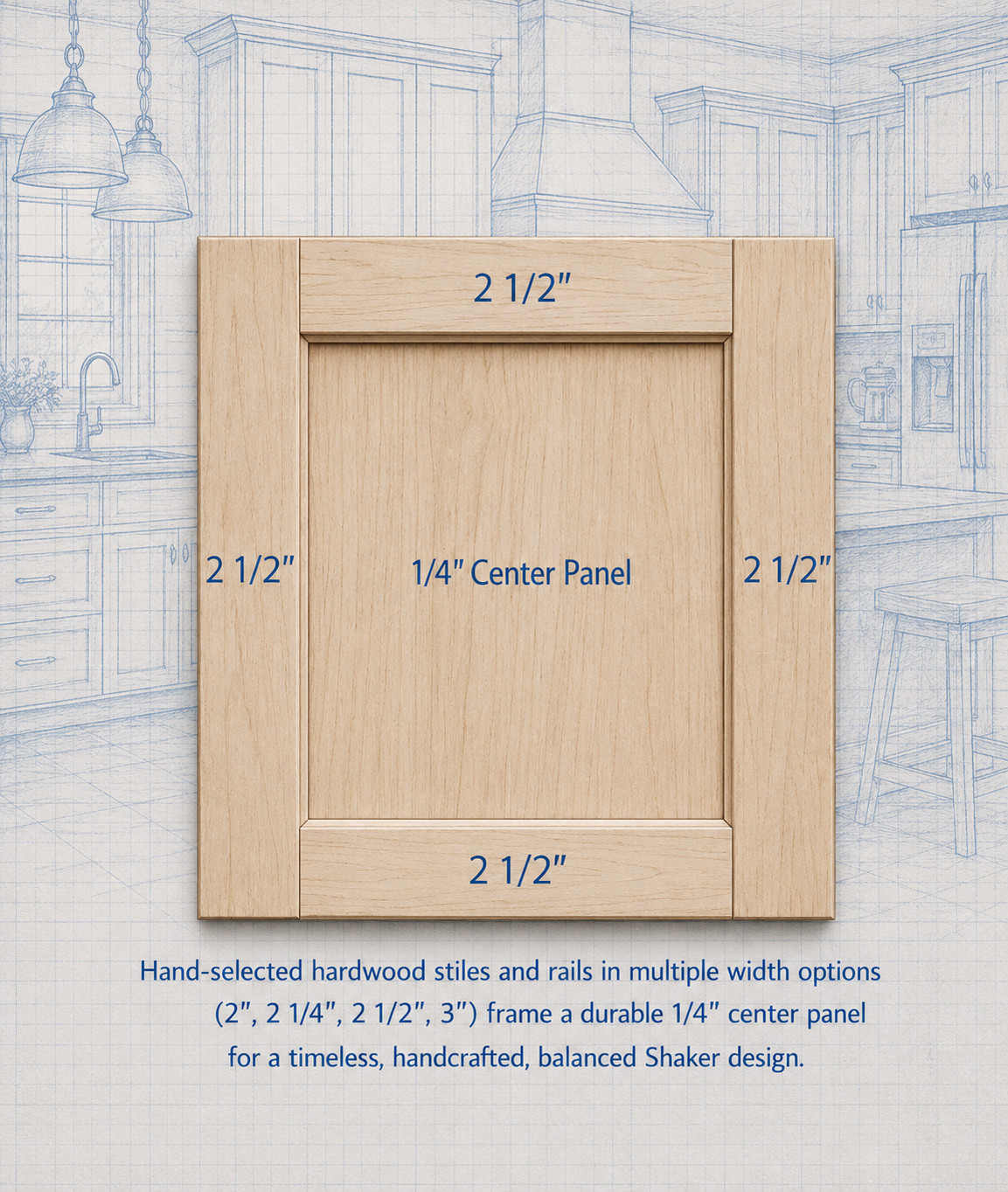 Replacement Maple Shaker Cabinet Doors $ 13.00 sq. ft.