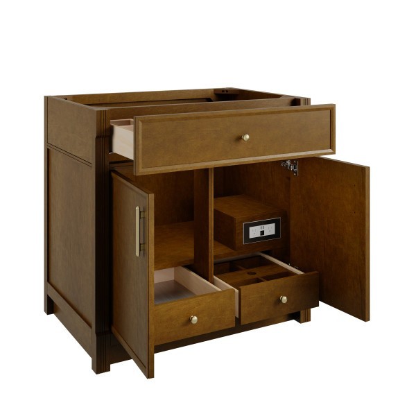 36″ James Martin Bellshire 660-V36-HNO Single Vanity Cabinet Honey Oak