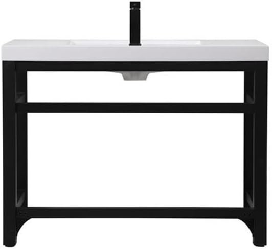 Elegant Lighting VF14542BK ADA Compliant Single Bathroom Metal Vanity in Black
