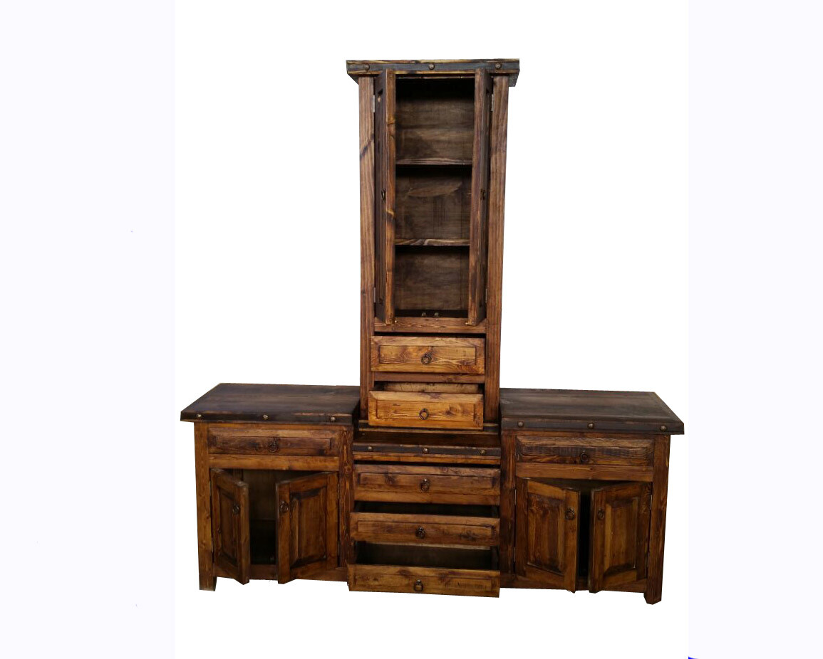 The Tower rustic bathroom vanity