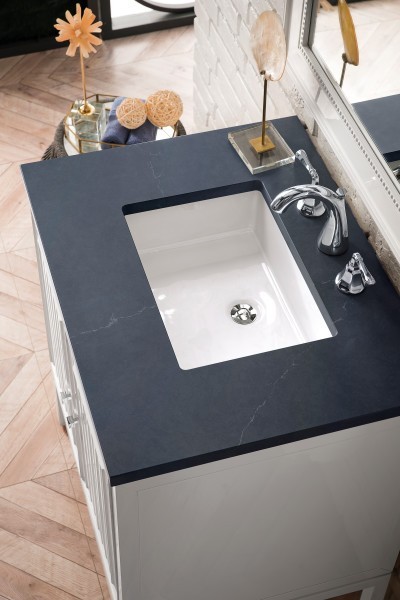 30″ James Martin Athens E645-V30-GW-3CSP Vanity Cabinet Charcoal Soapstone Top