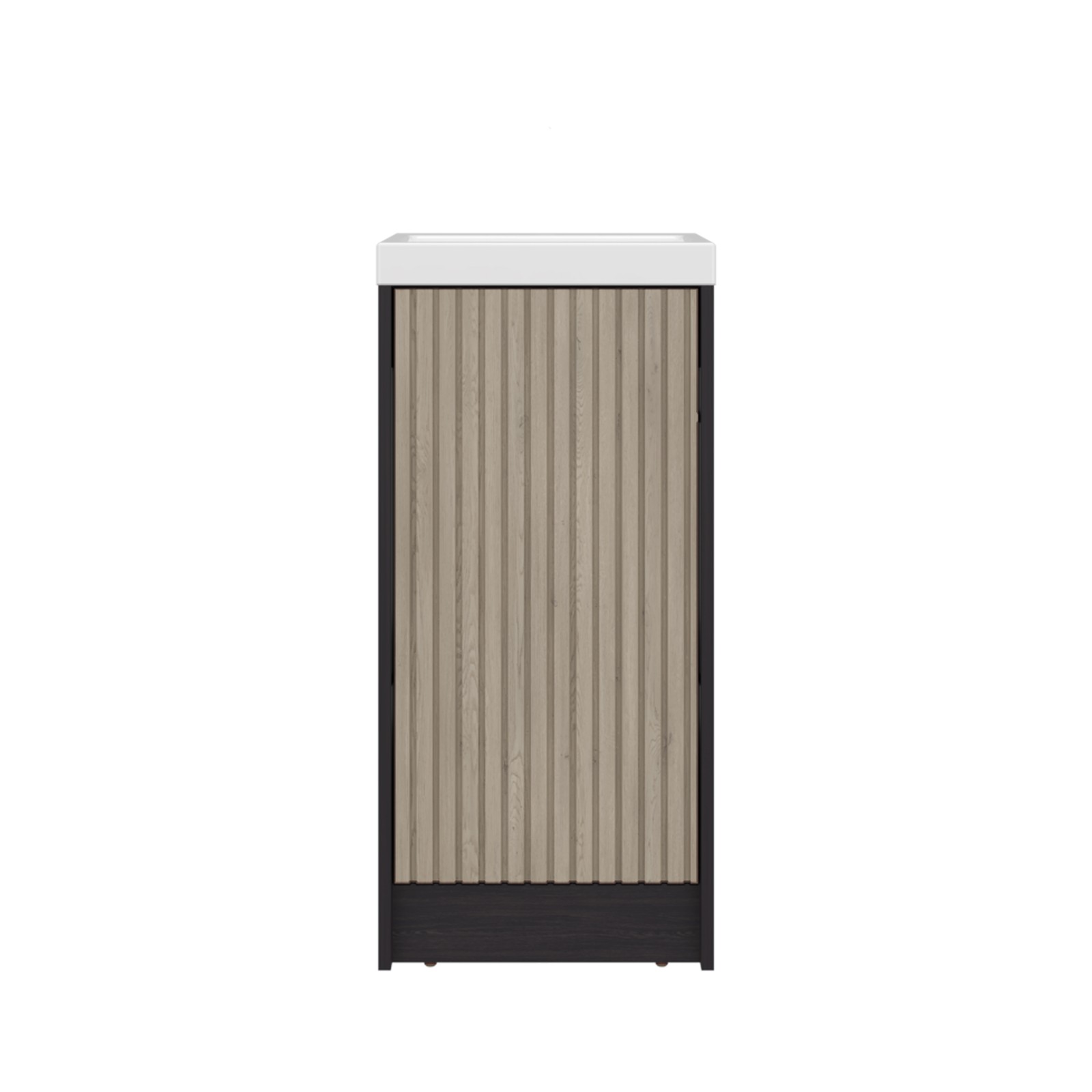 Bathroom Storage Cabinet 32″H Black Wengue Modern One Door