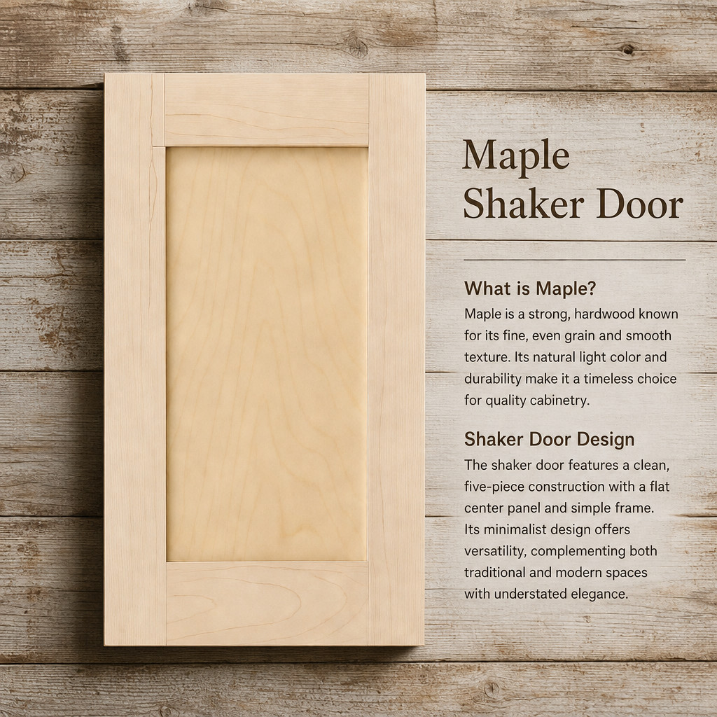 Replacement Maple Shaker Cabinet Doors $ 13.00 sq. ft.