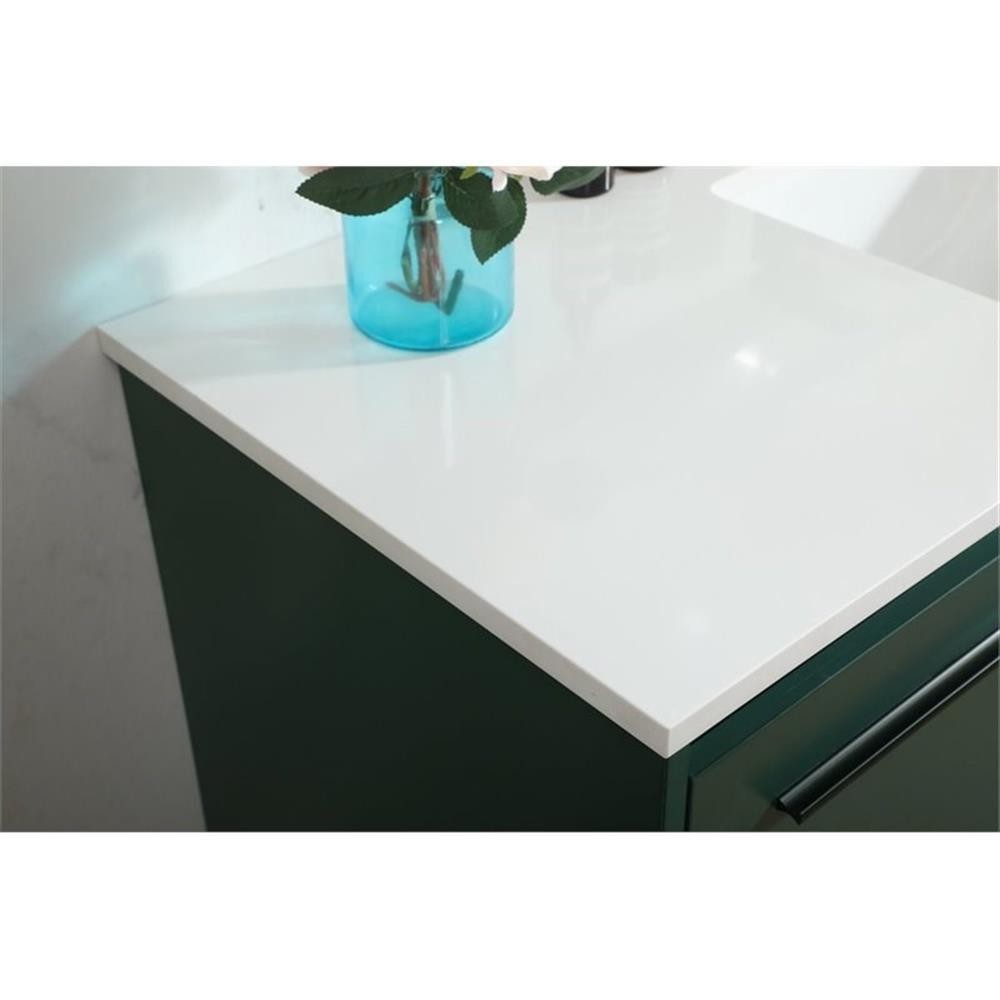 Elegant Decor Penn 48″ Aluminum Alloy MDF Single Bathroom Vanity in Green