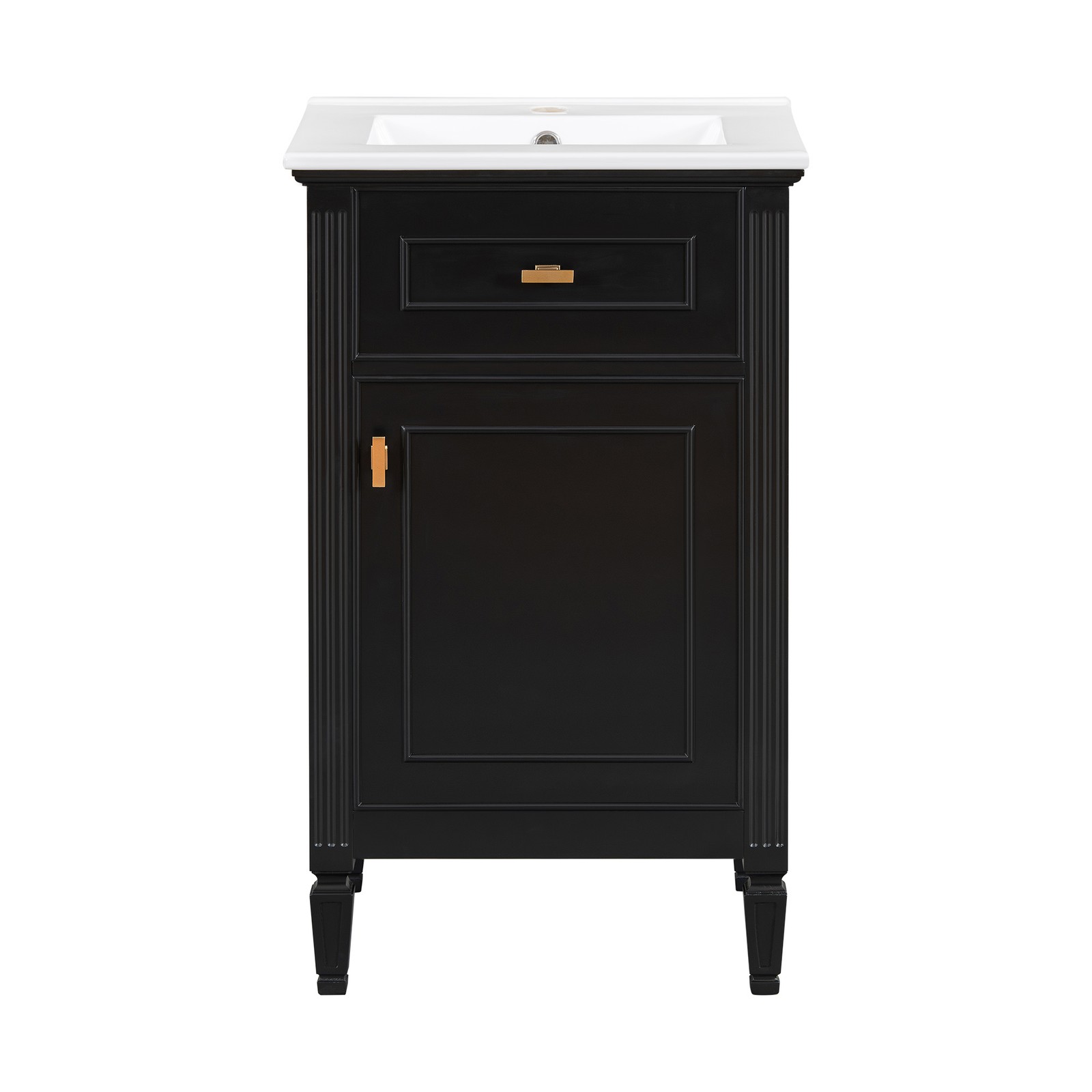 20″ Bathroom Vanity w/Ceramic Sink Modern Storage Cabinet w/Adjustable Shelf