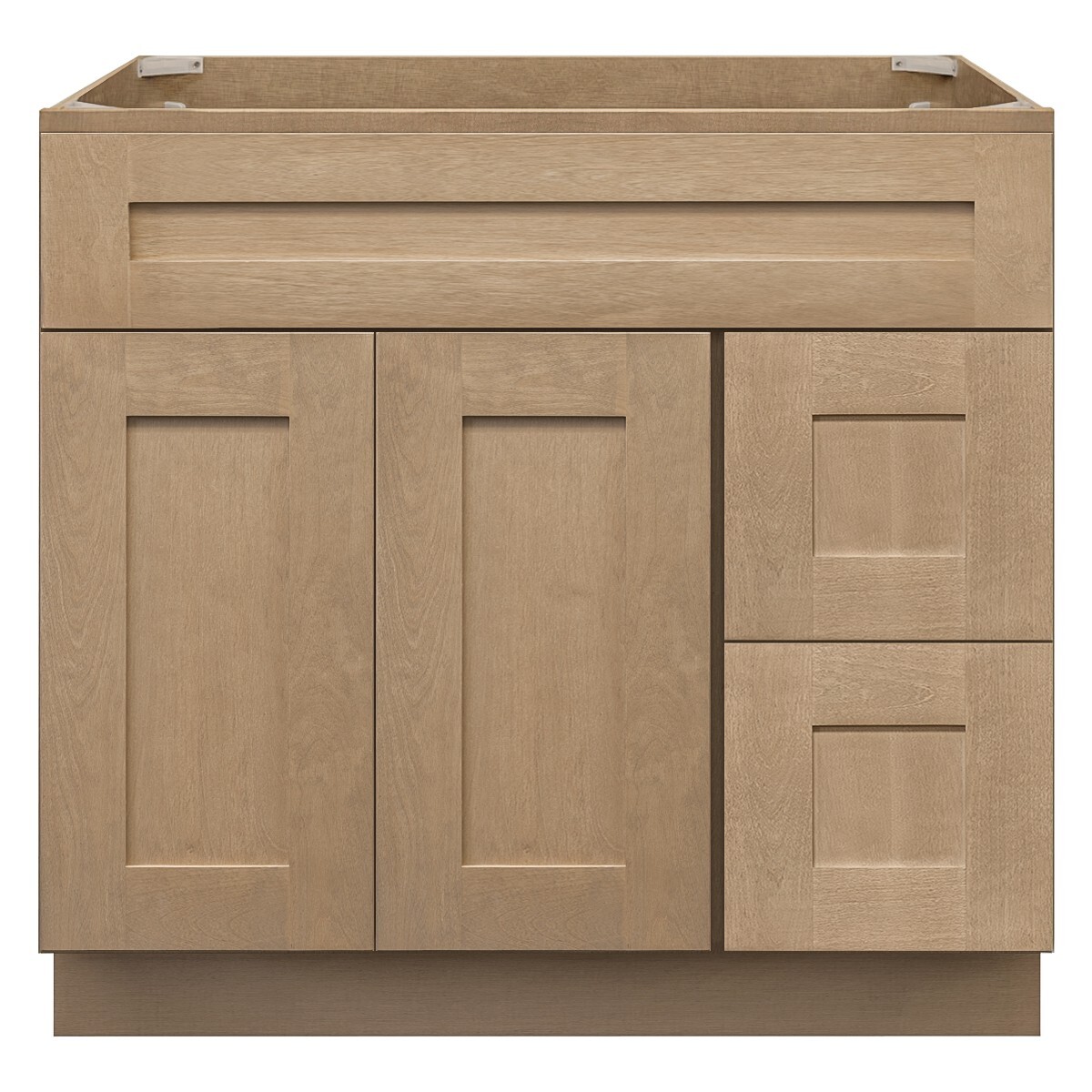 36″ Vanity Sink Base Cabinet with Right Drawers Shaker Toffee