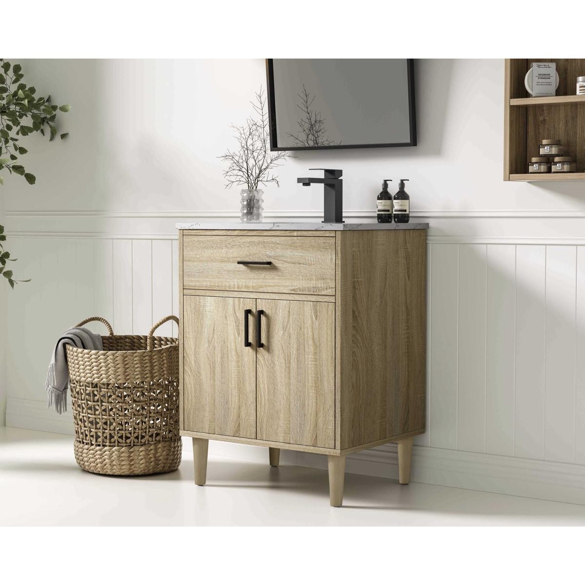 Elegant Lighting VF25024MW Chandler Vanity Mango Wood