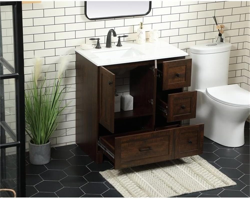 Elegant Kitchen and Bath – VF2832EX – 32 Inch Single Bathroom Vanity in Expresso