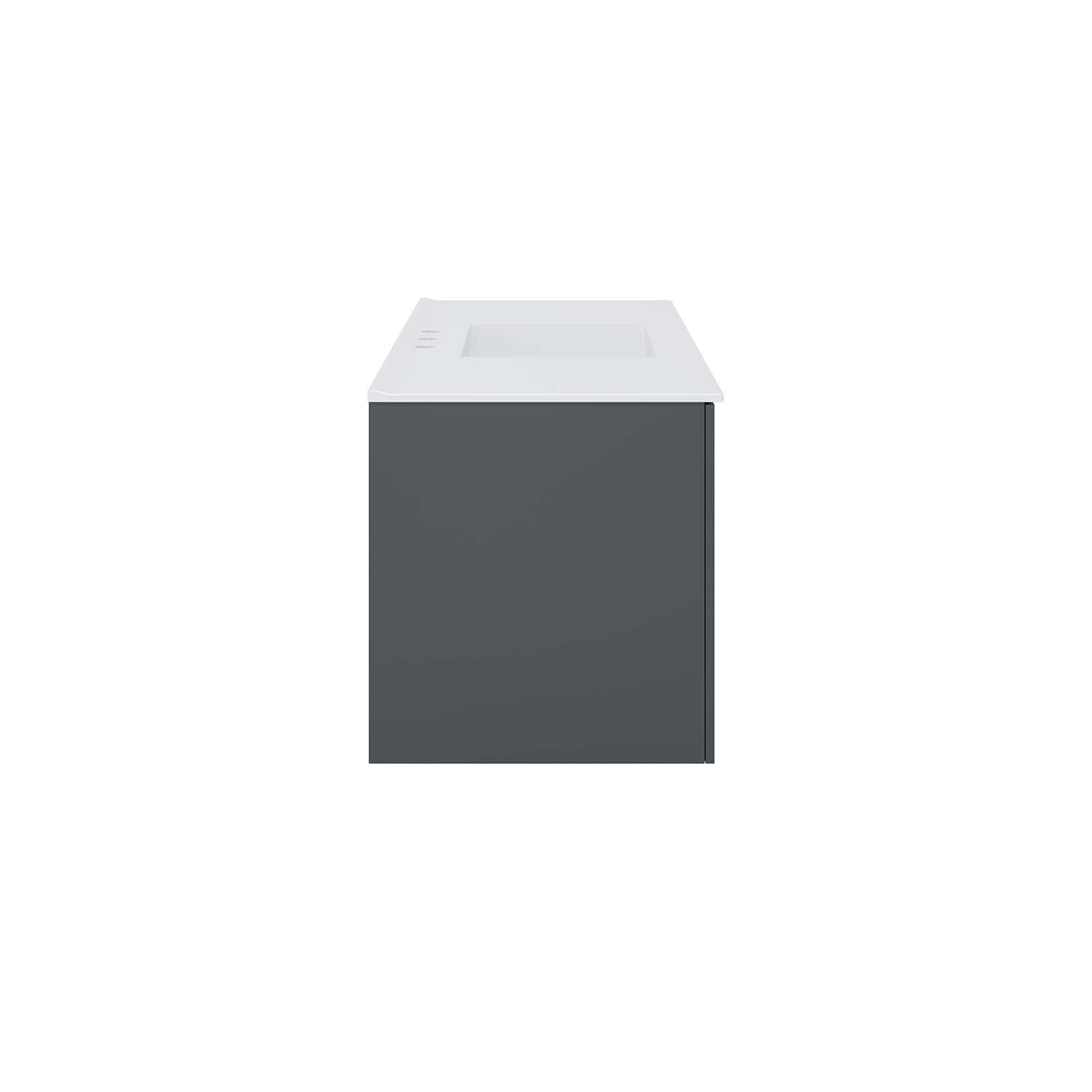Modway Vitality 48″ Single Sink Wall-Mount Bathroom Vanity in Gray White