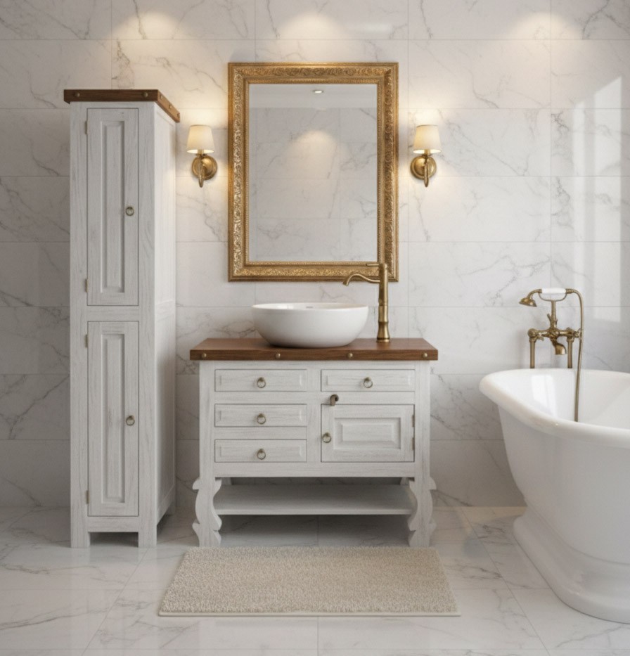 Delano Rustic Yugo Legs Bathroom Vanity