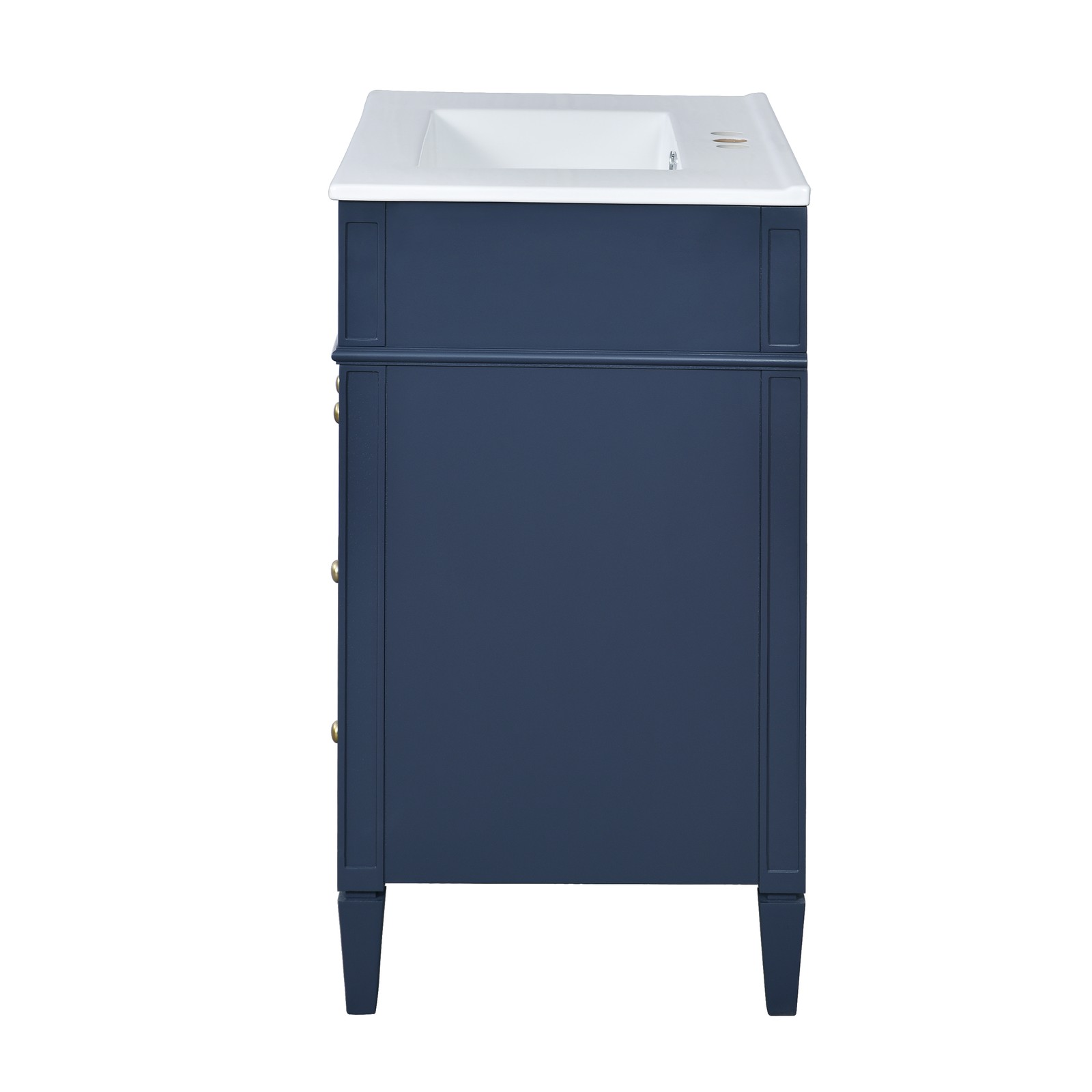 30″ Bathroom Vanity with Sink, 2 Drawers & Tip-Out Drawer, Blue