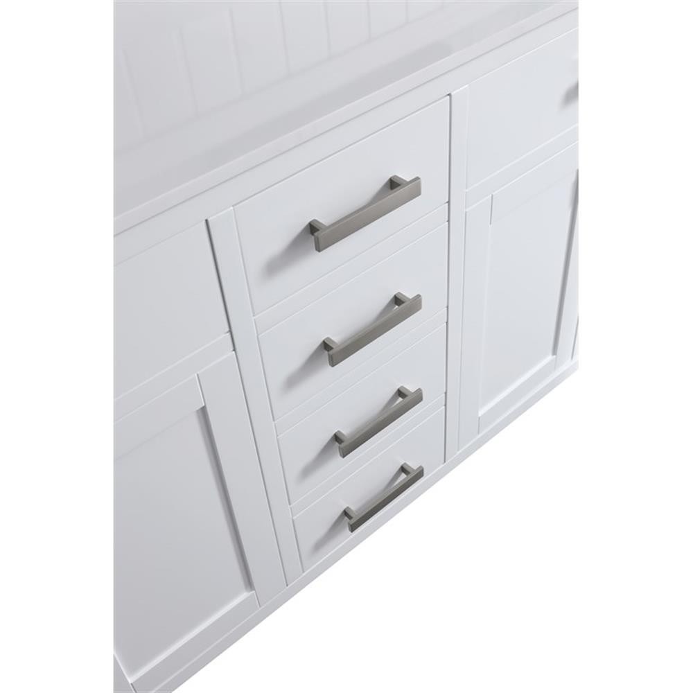 Pemberly Row Modern / Contemporary 72″ Vanity Base Only in White