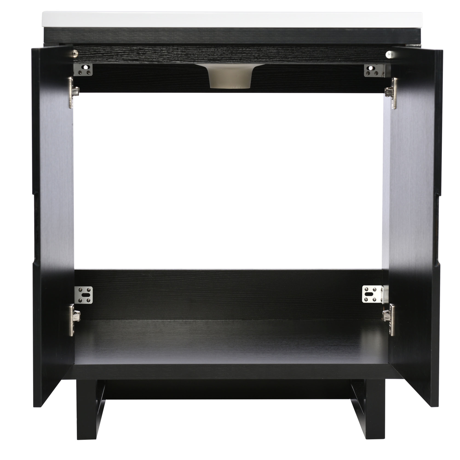 30 Inch Floor Mount Vanity Cabinet Resin Sink Bathroom Furniture Set Storage