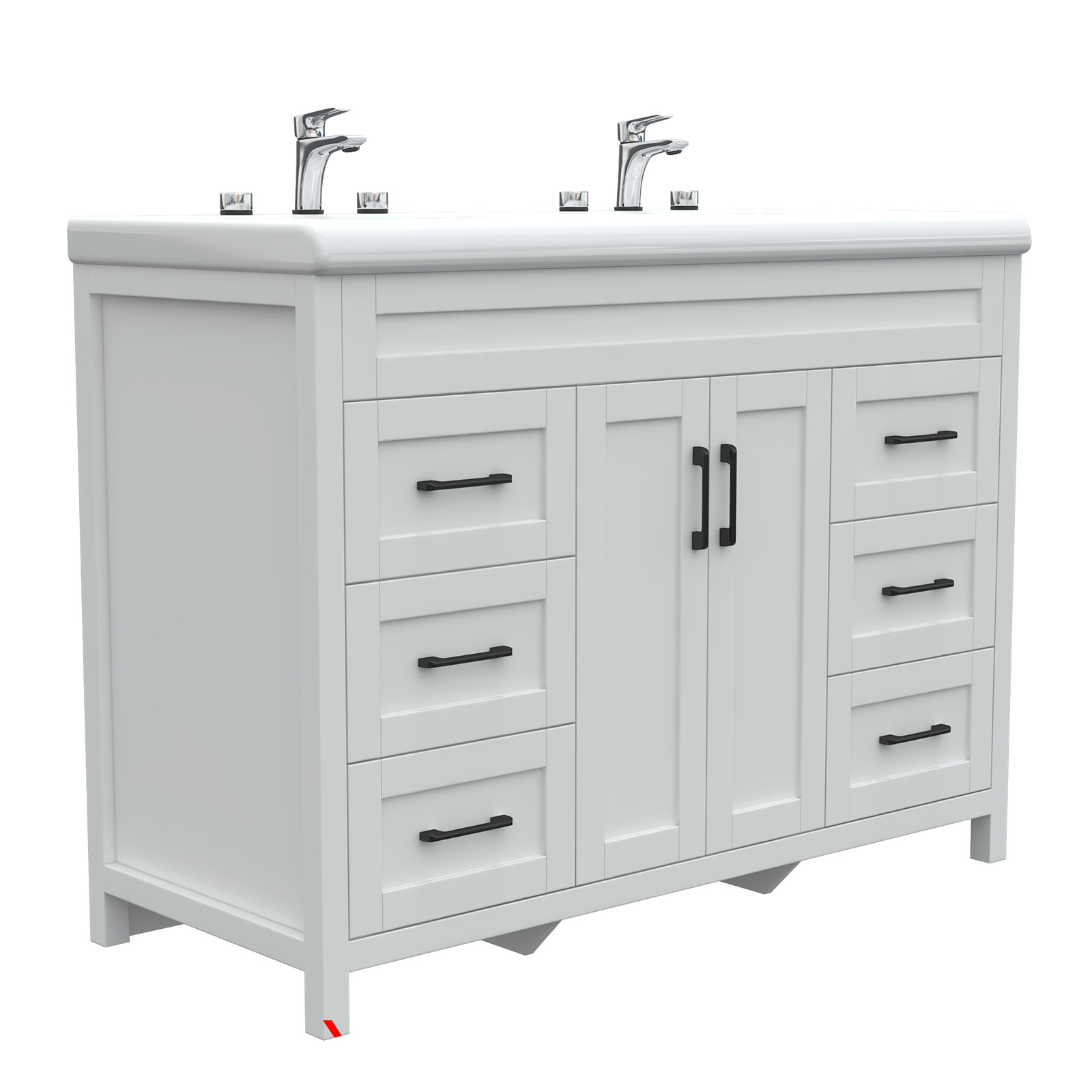 47″ Solid Freestanding Bathroom Vanity Unit Sink Combo Storage Cabinet Drawers