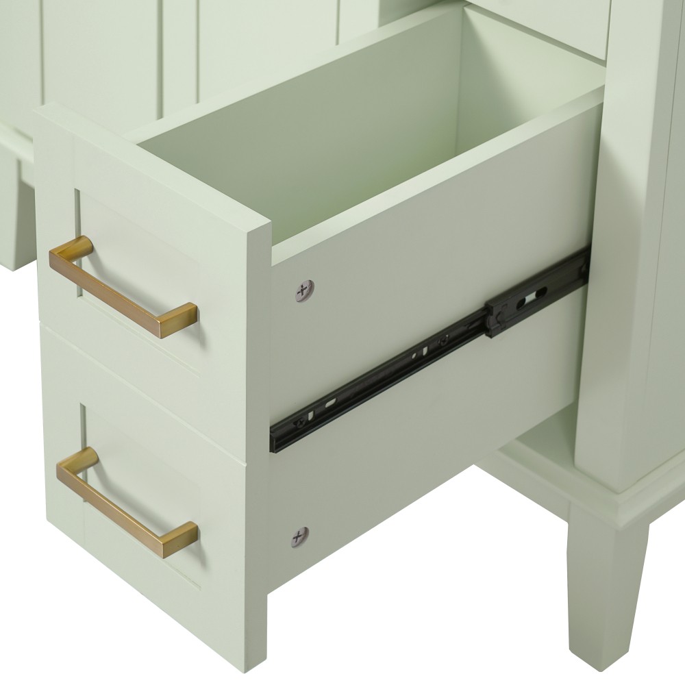 30″Bathroom Vanity with Ceramic Sink Modern Storage CabinetwithSoft-Close Doors