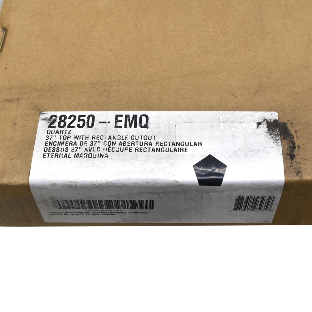 NEW Kohler K-28250-EMQ 37″ Quartz Vanity Top Bathroom w/Rectangular Cutout