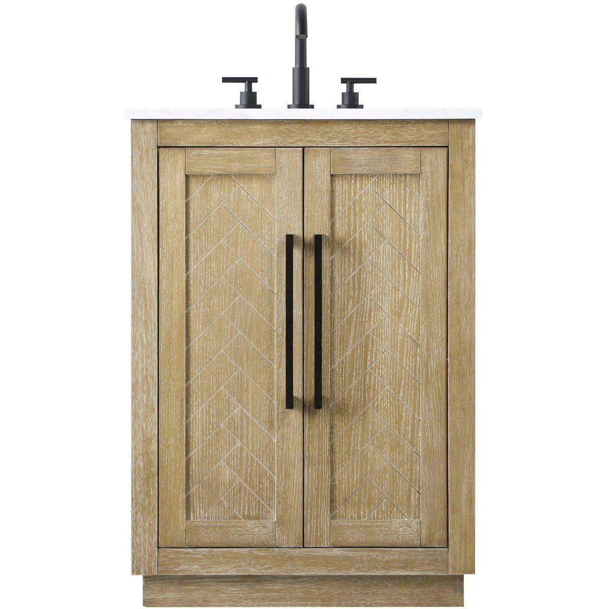 Elegant Lighting VF29024LO Chase 24 X 34 inch Linen Oak Bathroom Vanity Cabinet