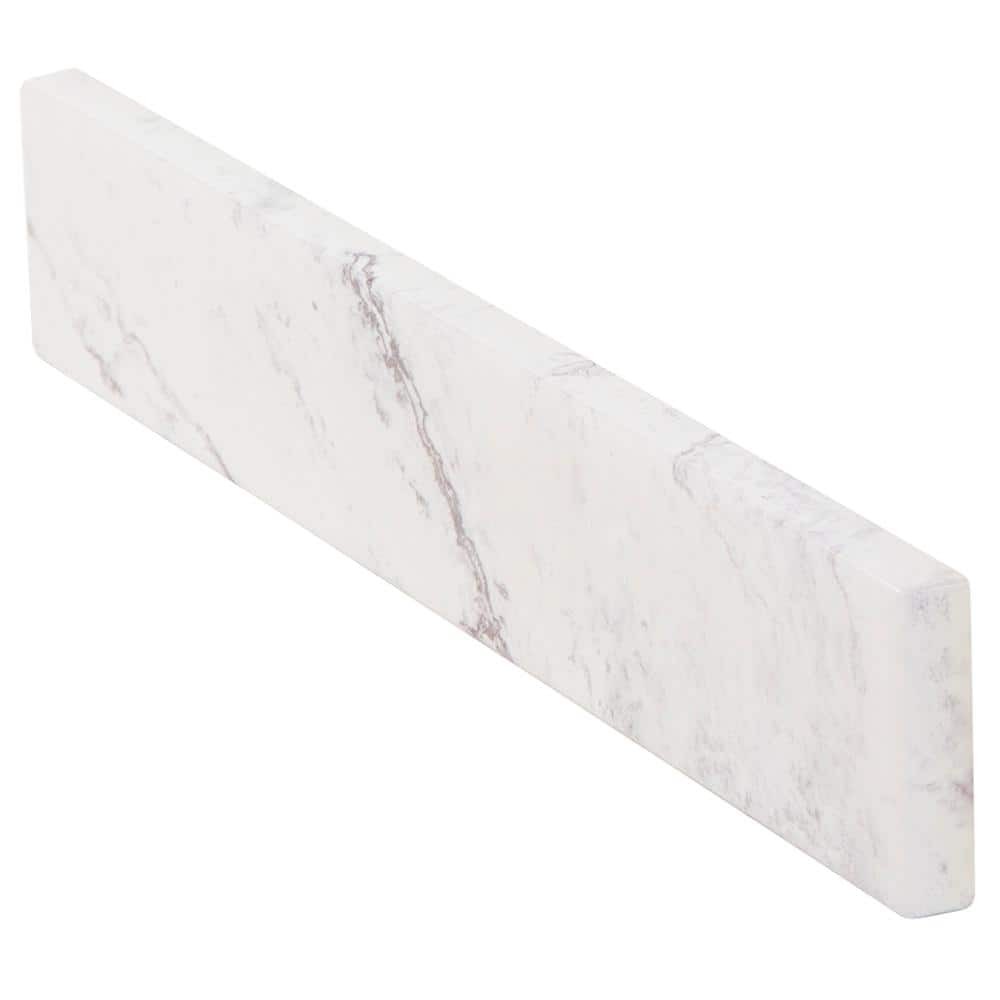 Home Decorators Collection 21 in. W Cultured Marble Vanity Sidesplash in Lunar