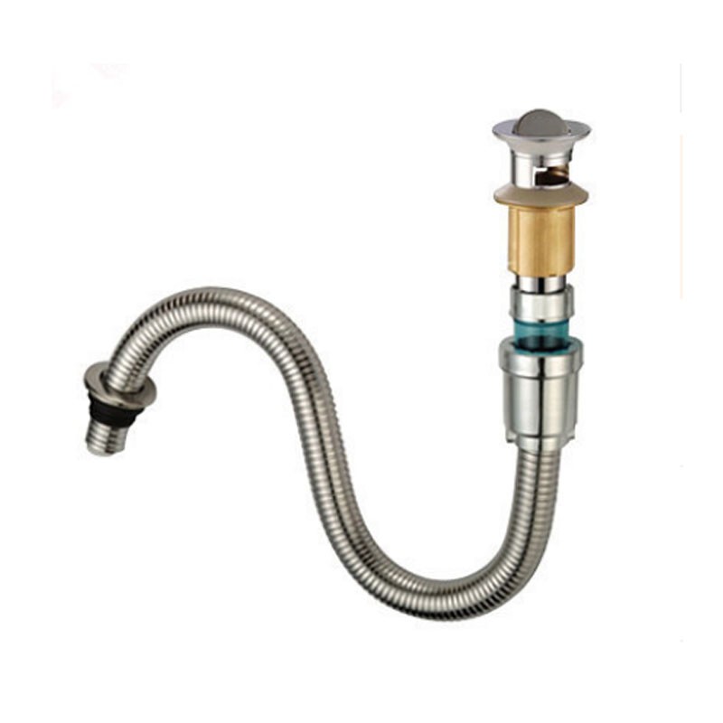 Bathroom 80cm Stainless Steel Sink Siphon Waste Drain Flexible Pipe Hose