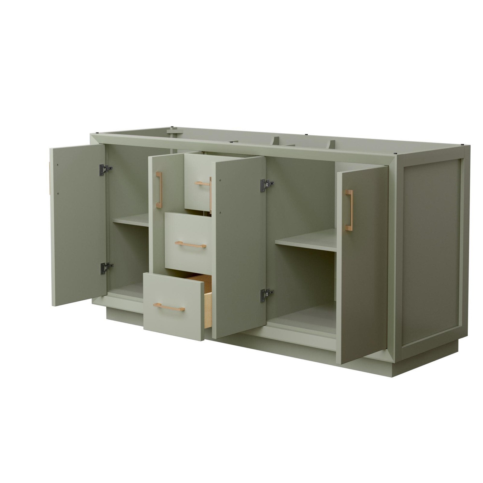 Wyndham Collection WCF414166D-CXSXX-MXX Strada 65″ Double – Dark Gray / Matte
