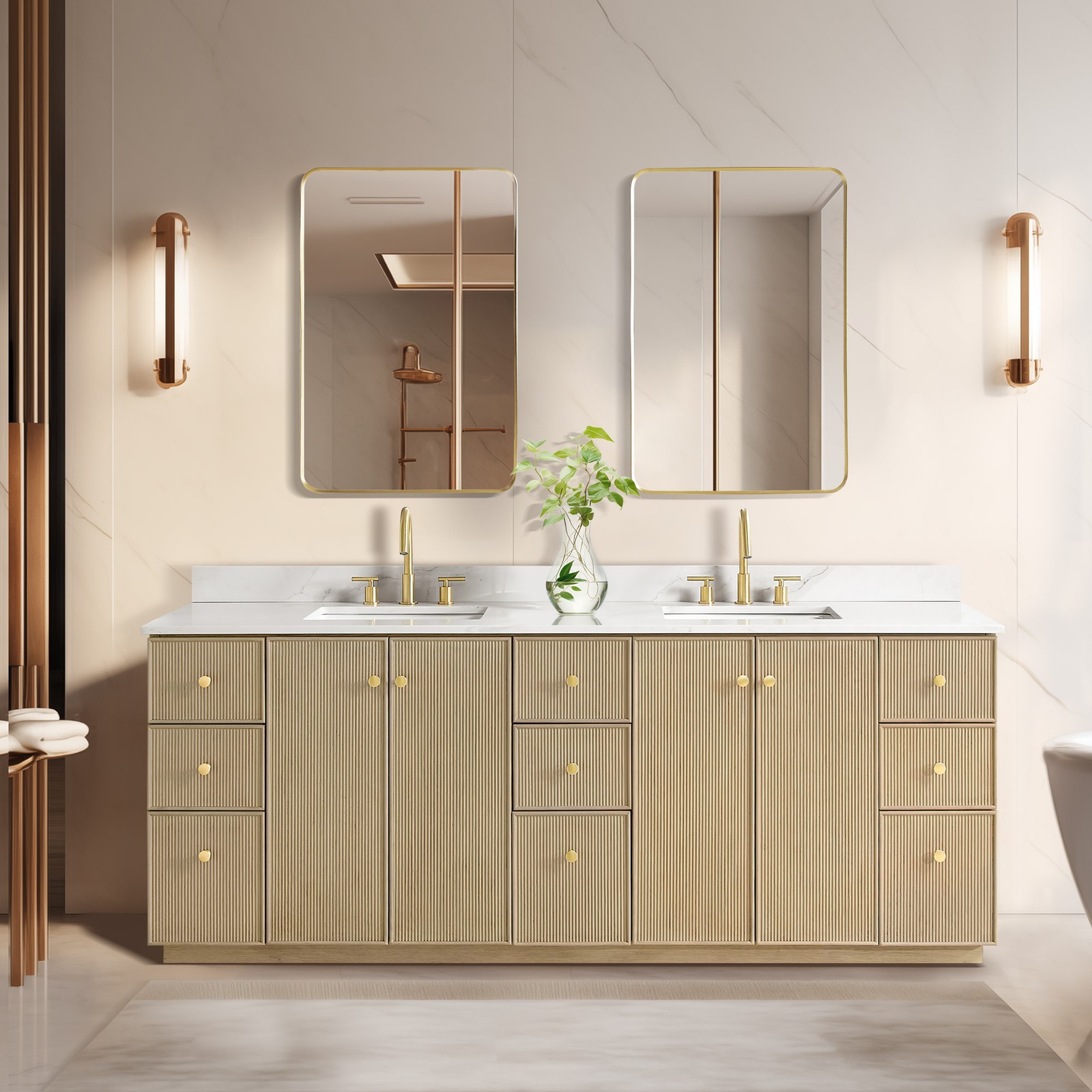 Miseno MV-NM-OZA84-WQT Oza 84″ – Aged Natural Oak