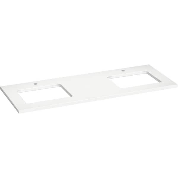 Kohler Silestone® 61″ quartz vanity top with two rectangular cutouts K-28258-MMW
