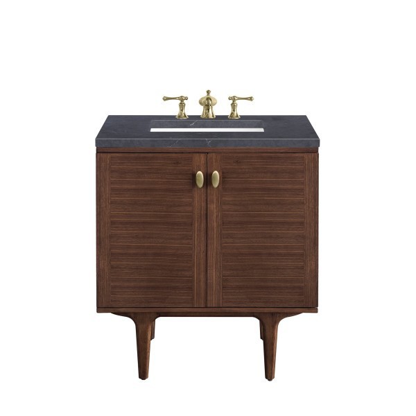 30″ James Martin Amberly 670-V30-WLT-3CSP Vanity Cabinet Charcoal Soapstone Top