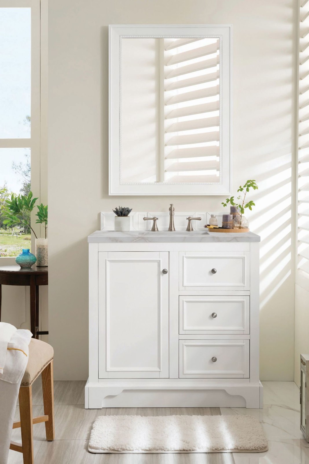 James Martin Vanities 825-V36-3VSL De Soto 36″ Single Basin – White