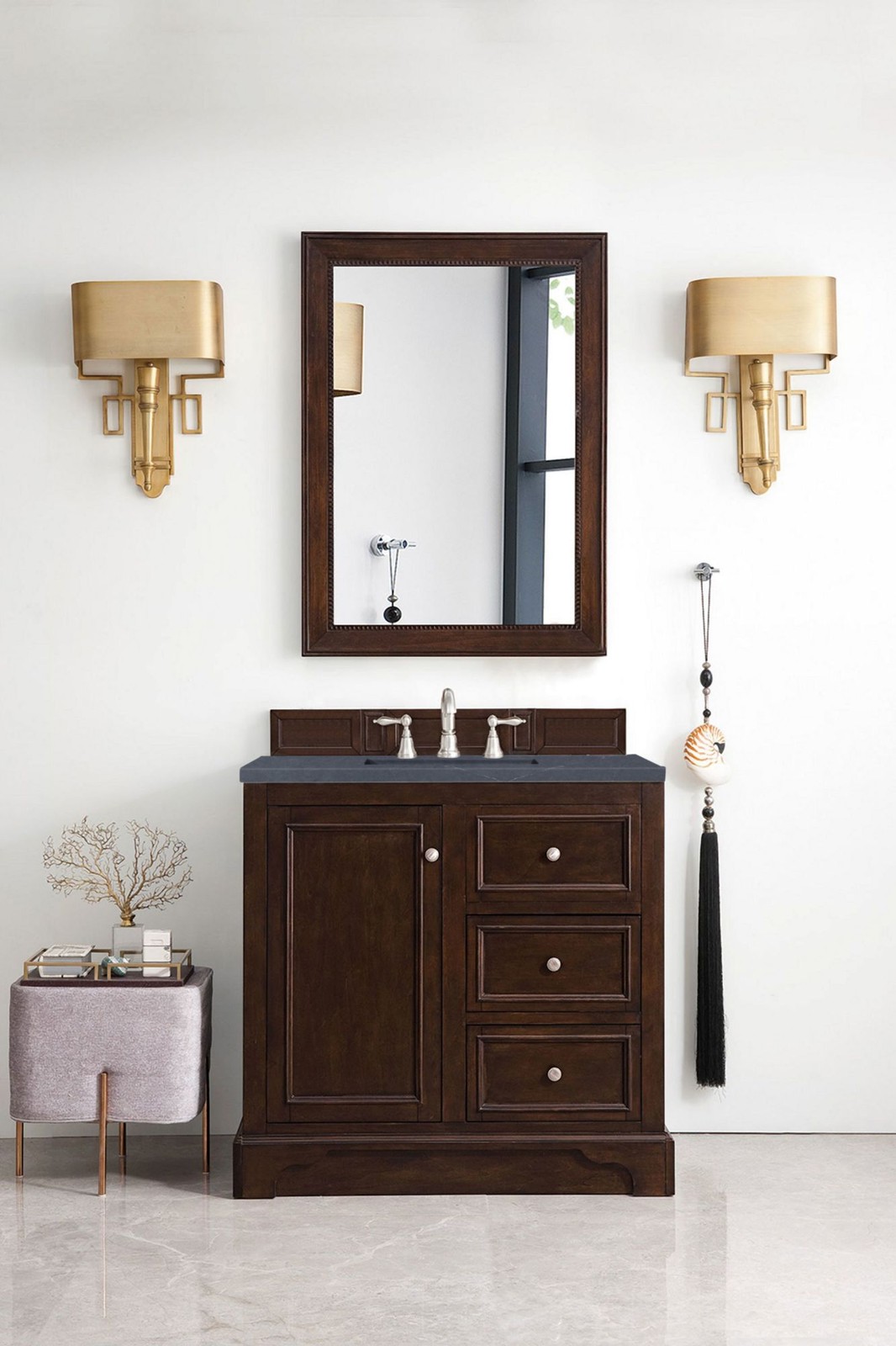 James Martin Vanities 825-V36-3CSP De Soto 36″ – White
