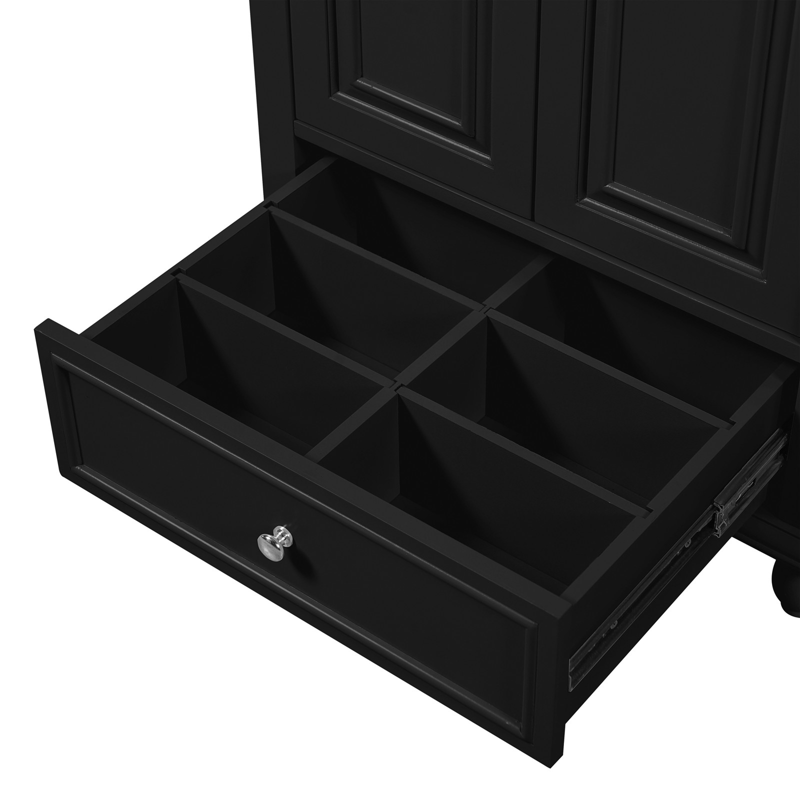 FUNIDEE 24″ Bathroom Vanity Storage Cabinet with Ceramic Sink & Drawer Black