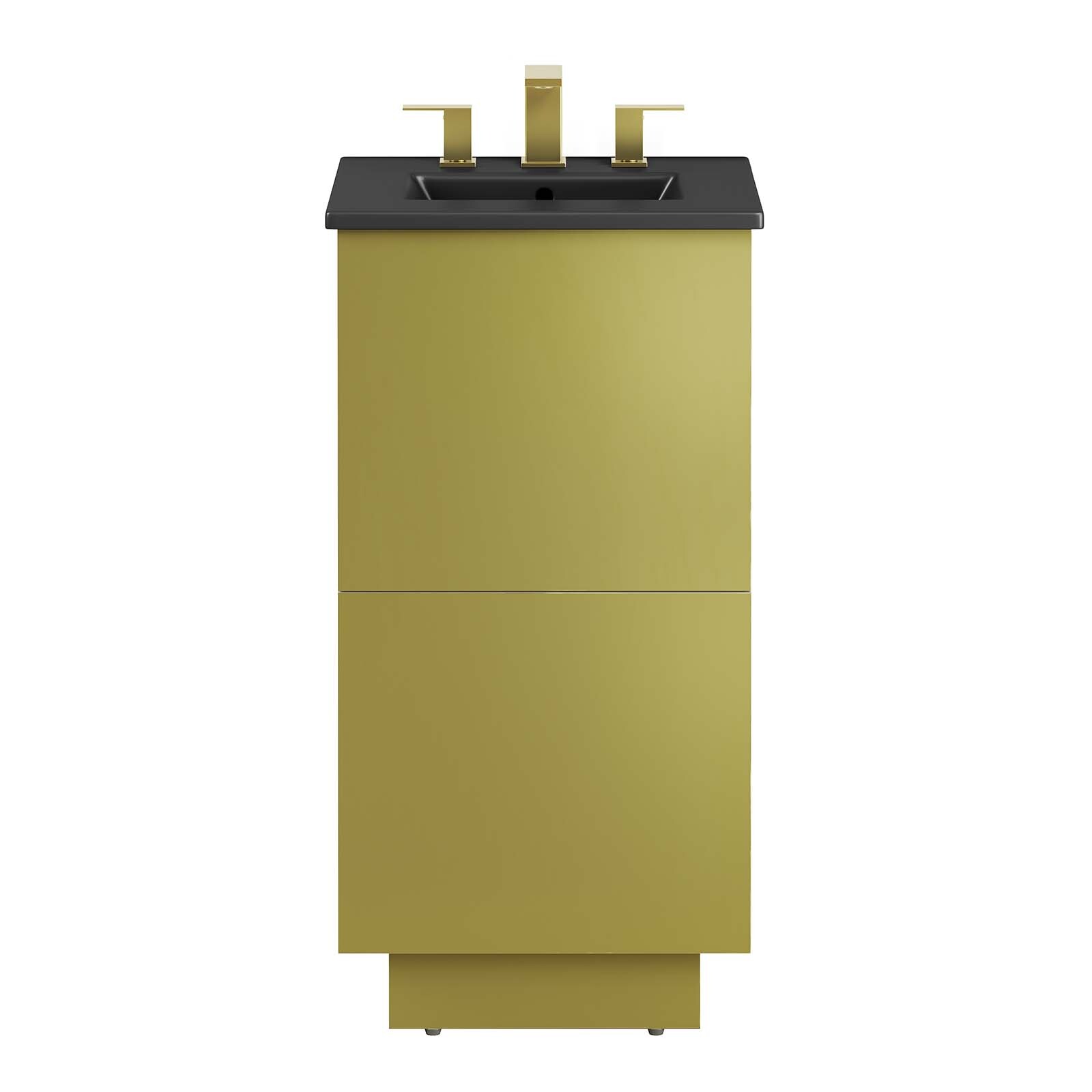 Modway Quantum 18″ Bathroom Vanity in Black Gold