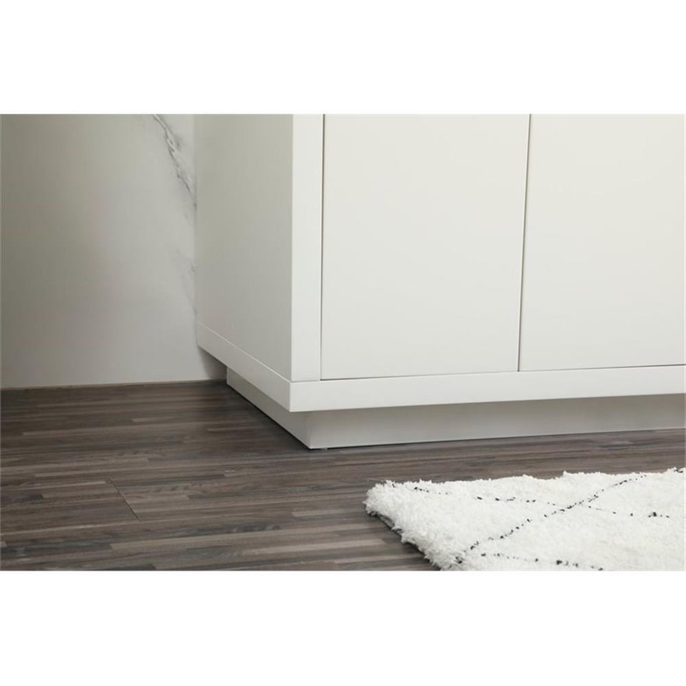 Elegant Decor Blake 60″ Aluminum Alloy MDF Double Bathroom Vanity in White