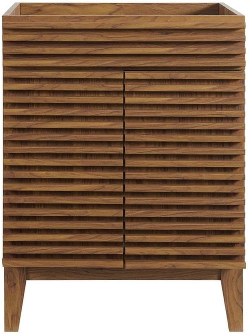 Stylish 23.5″ Walnut Bathroom Vanity – Sink Basin Not Included