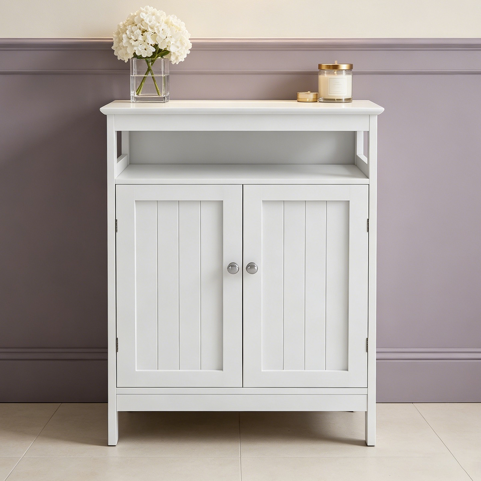 24″Vanity Cabinet For Bathroom Freestanding White Bathroom Vanity Organizer Rack
