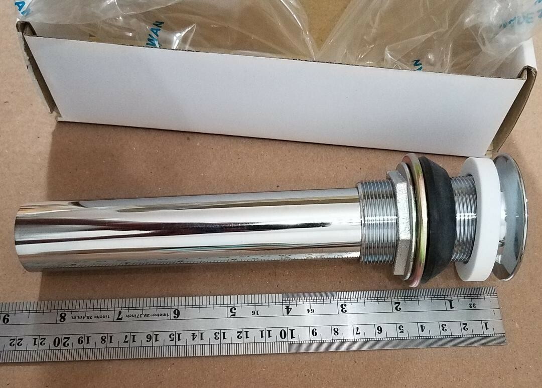 Lavatory Grid Drain No Overflow Holes By Macron Brass 17GA 1-1/4″X6″ Tail Piece