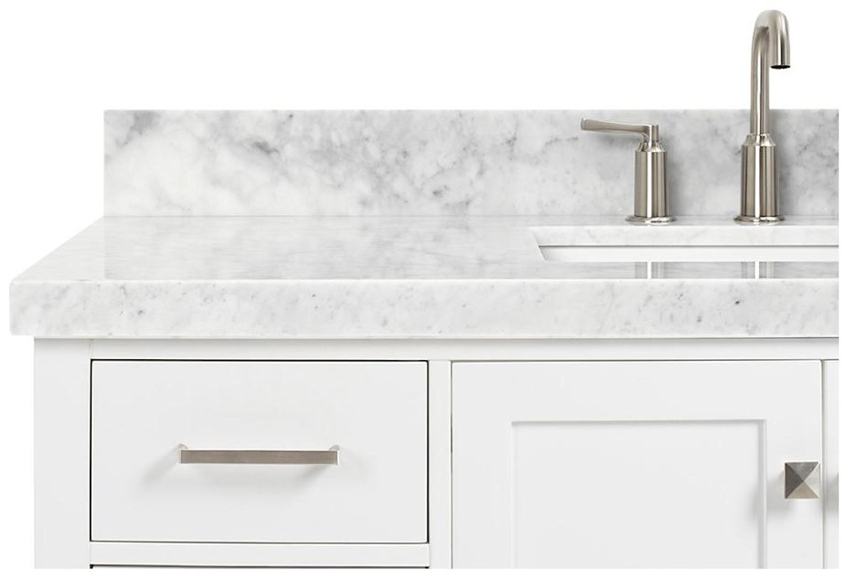 Ariel A048SCW5RVO Cambridge 48″ – Midnight Blue / Italian Carrara Marble Top /