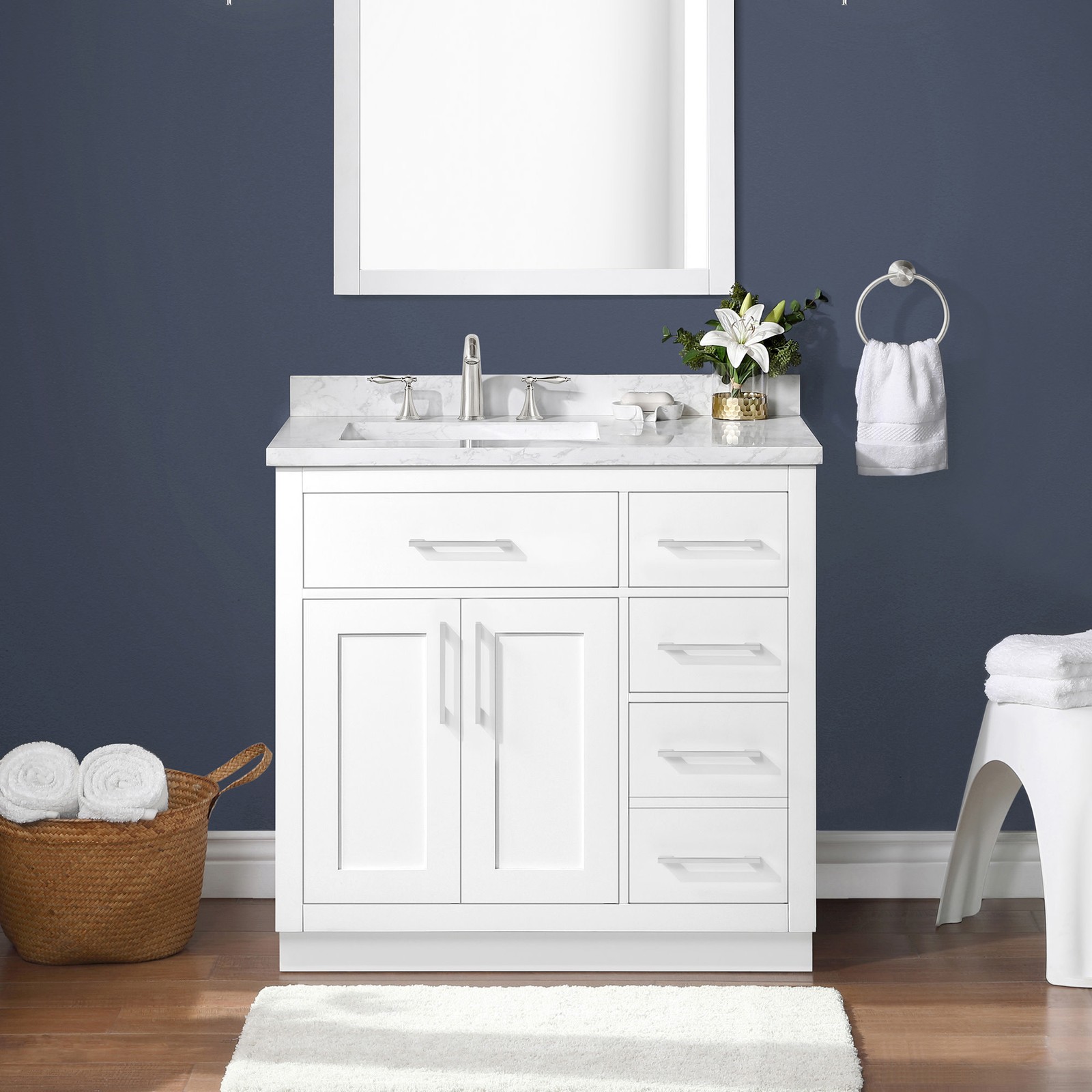 Ove Decors Athea 36 Athea 36″ – White / Engineered Stone Top